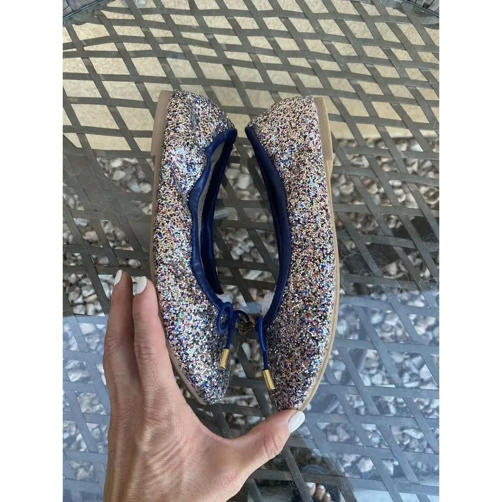 Sam Edelman Felicia Glitter Ballet Flat - Girls Size 3 - Multicolored